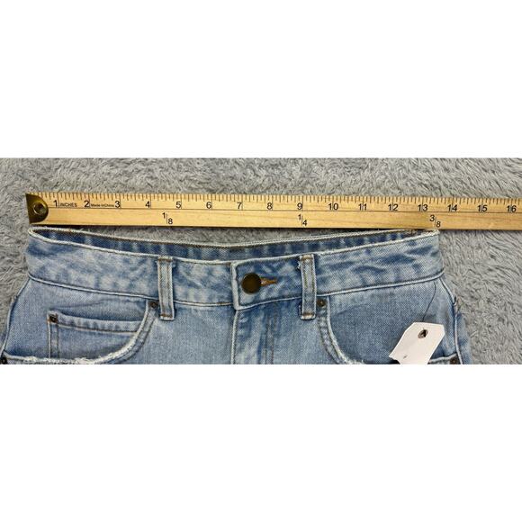 Billabong Womens Sz 27 Jean Shorts Distressed High Waist How Bout‎ That 27x5 NWT - Picture 5 of 11